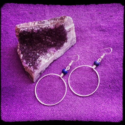 Silver Earrings with Lapis Lazuli