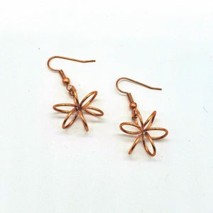 Copper Flower Earrings
