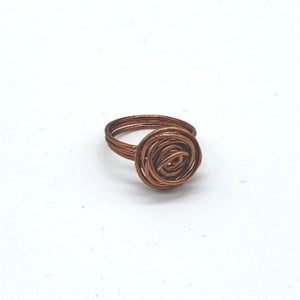 Antique Copper Rose Ring