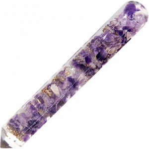 Orgonite Faceted Massage Wand - Amethyst